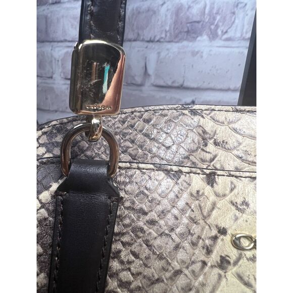 Coach Minetta Python Satchel with Crossbody Strap - Picture 7 of 15